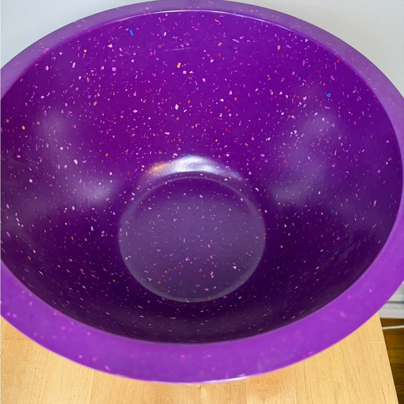 Zak ! Designs bowl purple confetti Large Size 12.5” - Picture 8 of 16
